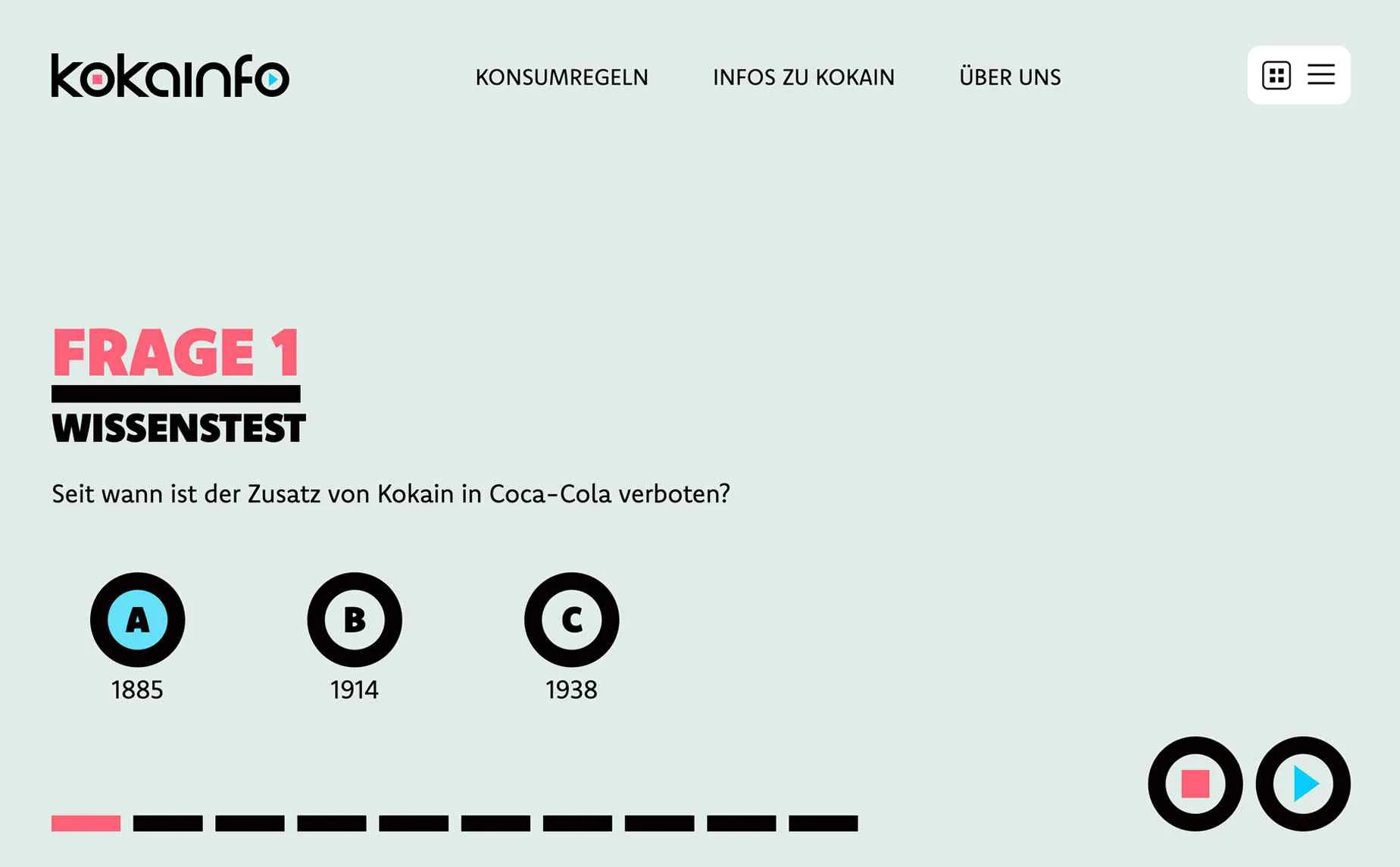 Referenzprojekt Kokainfo Präventionsportal